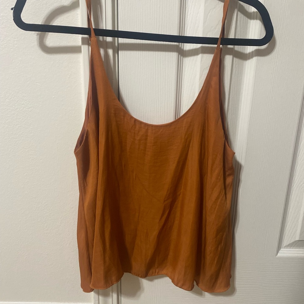 Impressions Rust Orange Scoop Neck Camisole